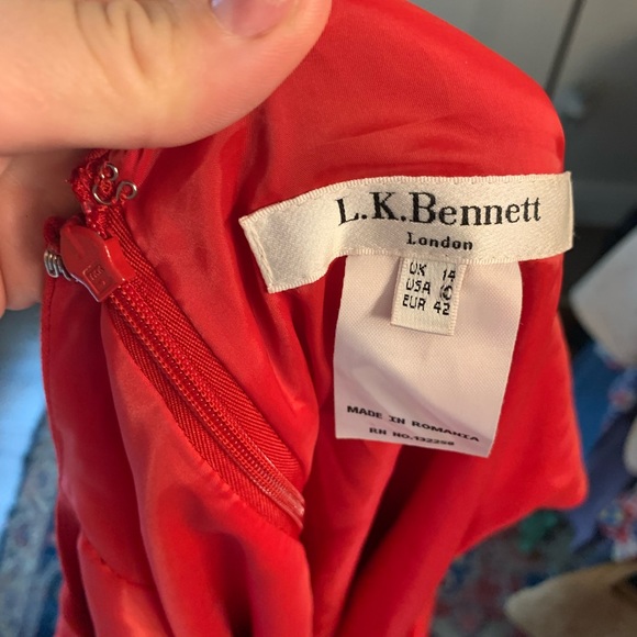 LK Bennett Davina Red Dress - Picture 8 of 13